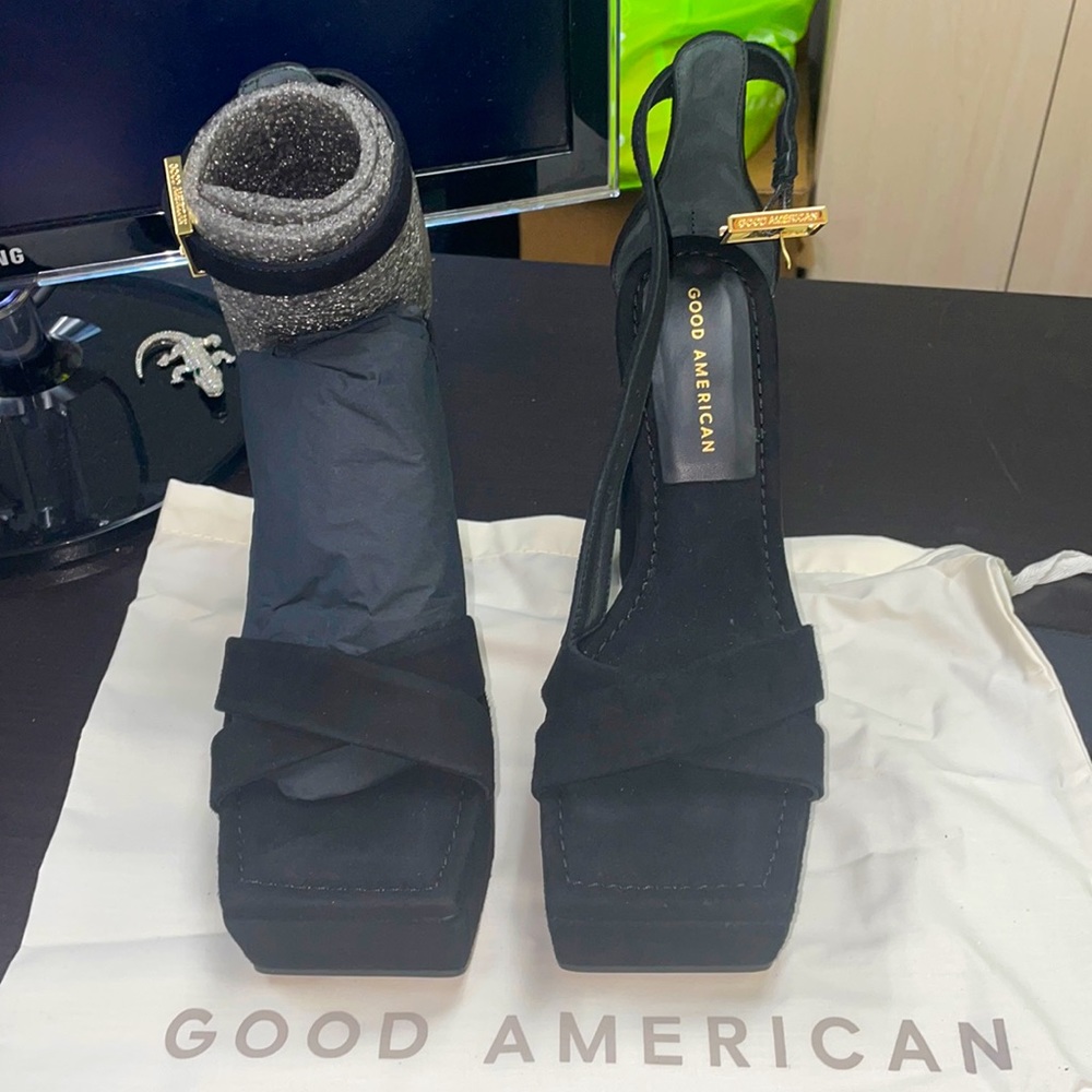 Brand New Good American Heels. Size 7